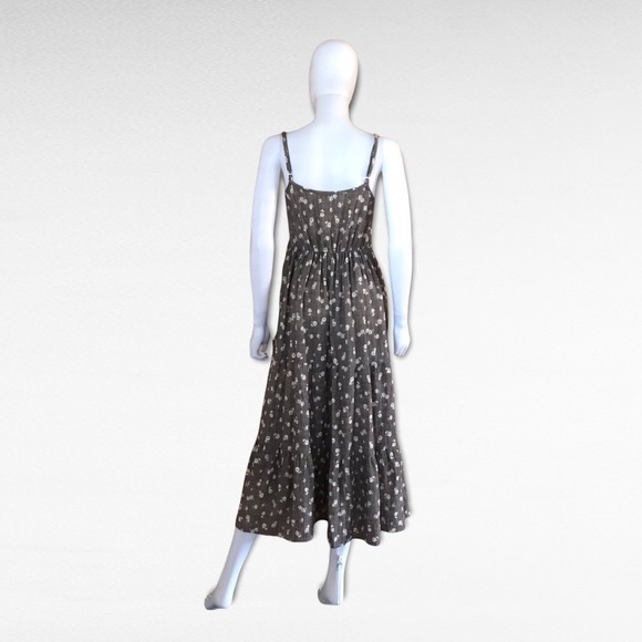 Olivaceous Spaghetti Strap Maxi Taupe Color Dress in Small - Picture 2 of 7